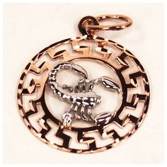 Подвеска The Jeweller, красное золото, 585 проба, фианит, золотистый