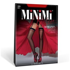 Чулки MiNiMi Multifibra Colors, 20 den, rosso/nero