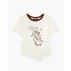 Футболка Gloria Jeans GJ COOL, размер 12-14л/158-164, бежевый/коричневый