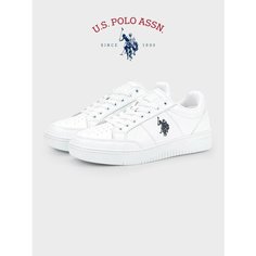 Кеды U.S. POLO ASSN., полнота 6 (RU)/ на среднюю стопу, размер 40, белый