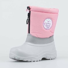 Сноубутсы КОТОФЕЙ, размер 27-28, светло-розовый/серый