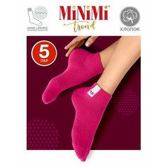 Носки MiNiMi, комплект, 5 пар, размер 35-38 (23-25), фуксия