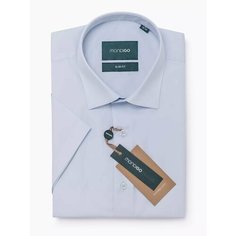 Рубашка MONDIGO классическая с коротким рукавом SLIM FIT, размер M, светло-голубой