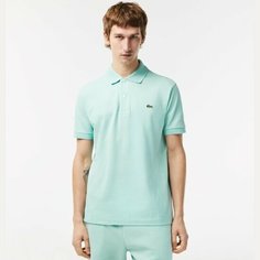 Поло LACOSTE Classic Fit, размер 48, голубой