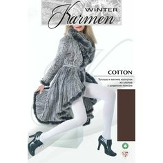 Колготки Karmen Cotton, 250 den, размер 4, chocolat Кармен