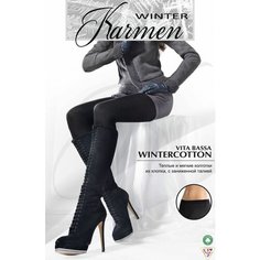 Колготки Karmen Wintercotton, 250 den, размер 3, nero Кармен