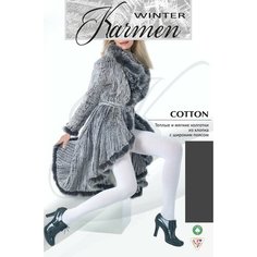 Колготки Karmen Cotton, 250 den, размер 4, grigio Кармен