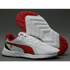 Кроссовки PUMA Scuderia Ferrari Tiburion Motorsport, полнота D, размер 9.5 US, красный, белый
