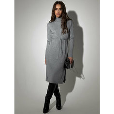 Платье Теплое трикотажное женское платье MATRESHKA_LOVE, размер onesize, серый ​Crystal