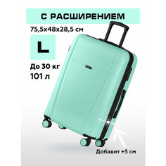 Чемодан Bonle, 101 л, размер L, мятный