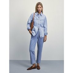 Джинсы багги Zarina baggy, размер XS (RU 42)/170, голубой индиго