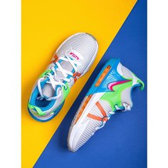 Кроссовки NIKE LeBron, размер 41.5 RU, белый, голубой, зеленый, бирюзовый, оранжевый, мультиколор