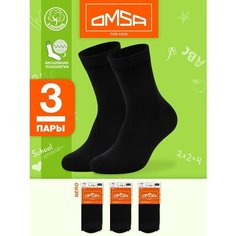 Носки Omsa 3 пары, размер 35-38 (20-22), , черный