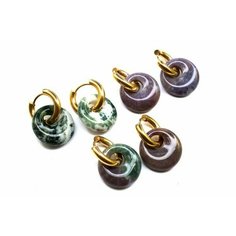 Серьги, агат, золото Мелодия бисера