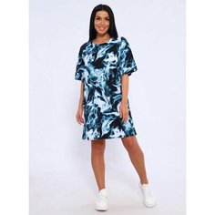 Платье , размер 48-50, черный, бирюзовый, белый, голубой, синий Evgesha Tex