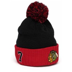 Шапка Atributika & Club Chicago Blackhawks, размер 55-58, черный
