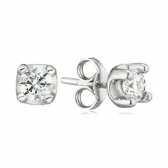 Серьги Ювелир Карат, серебро, 925 проба, родирование, фианит, , серебро