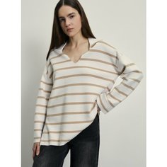 Джемпер Zarina, размер S (RU 44)/170, , бежевый графика крупная