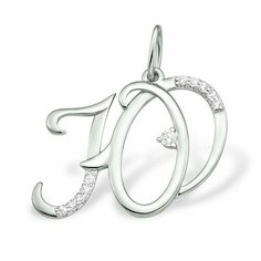 Подвеска The Jeweller, серебро, 925 проба, фианит, серебристый