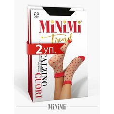 Носки MiNiMi, комплект, 20 den, 2 пары, размер 0 (UNI), черный