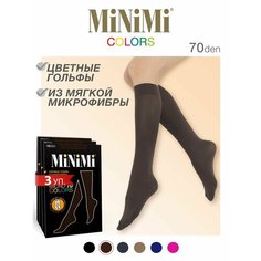 Гольфы MiNiMi, комплект, 70 den, 3 пары, размер 0 (UNI), moka