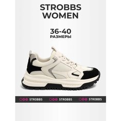 Кроссовки STROBBS, размер 40, beige/black