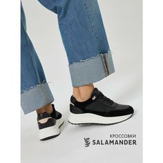 Кроссовки Salamander, полнота 4 (RU)/ на узкую и среднюю стопу, размер 38, черный
