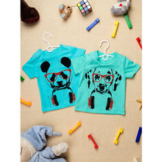 Футболка Chic Panda, размер 68, бирюзовый