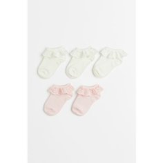 Носки H&M 5 пар, размер 22/24, , розовый