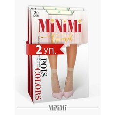 Носки MiNiMi, комплект, 20 den, 2 пары, размер 0 (UNI), бежевый