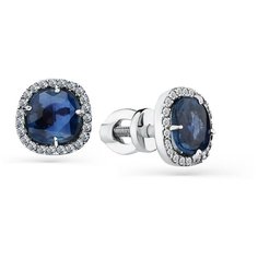 Серьги Master Brilliant, белое золото, 585 проба, бриллиант, , серебристый