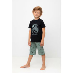 Пижама crockid, размер 72/140, зеленый, черный