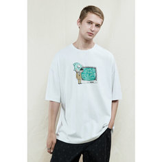 Футболка Befree Young, размер XL/176, белый принт