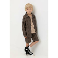 Шорты crockid КР 400634/сосновая кора,клетка к490, размер 56/98, коричневый
