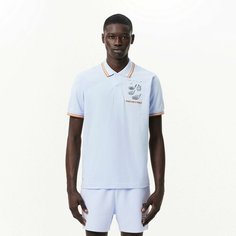 Поло LACOSTE, размер T6, голубой