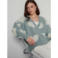 Кардиган Vittoria Vicci, размер XL/XXL, , синий, белый, серый