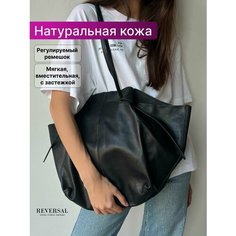 Сумка шоппер Reversal, фактура матовая, черный
