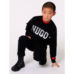 Свитшот HUGO, размер 128, черный