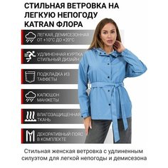 Ветровка KATRAN, размер 56-58, васильковый