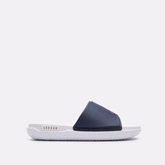 Шлепанцы Jordan Jumpman Slide, размер 14 US, синий/белый