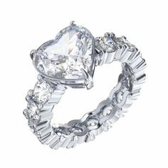 Кольцо Яхонт, серебро, 925 проба, фианит, размер 16.5, бесцветный