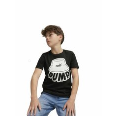 Футболка PUMA, размер 140, черный, Черный