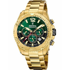 Наручные часы FESTINA Timeless Chrono, зеленый