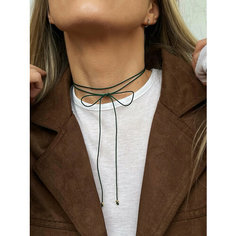Колье LU Jewel, длина 115 см, зеленый