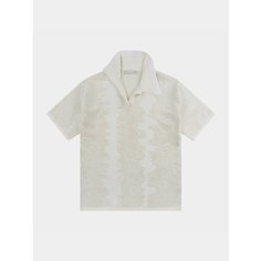 Поло SYSTEM STUDIOS Jacquard Half Sleeve, размер XS, песочный