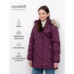 Пальто crockid ВК 38105/н/3 ГР, размер 140-146/76/68, бордовый