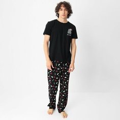 Пижама Kaftan, размер 48, черный
