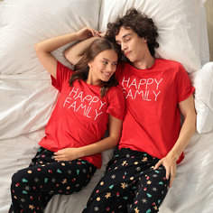 Пижама Kaftan, размер 48, happy family