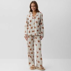 Пижама Kaftan, размер 48/50, бежевый