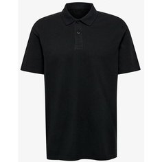 Поло Поло 100% Хлопок, Турецкое полотно Пике, размер М 46-48, размер M 46-48, черный Shemart